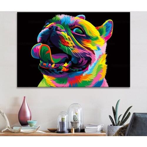 HD print 1 panel Loyal Bulldog by Weer Natures Colors Collection painting home decoration canvas print wall art for living room