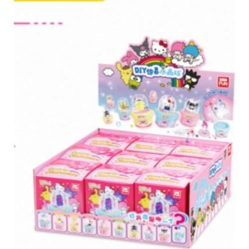 Hellokitty Crystal Ball Blind Box Cat Action Figure Hellokitty Model Toy Dolls Girl Kids Gift