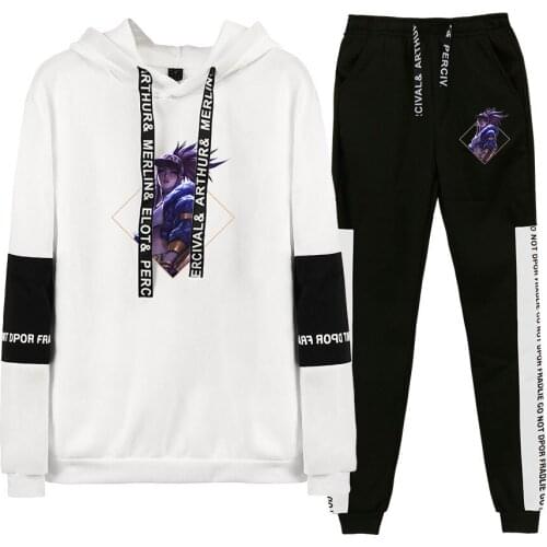 Kda The Baddest Hoodies+Sweatpants Suits Sping Autumn High Quality Men Sweatshirt+Casual Trousers Two-piece Sets Student Outfit
