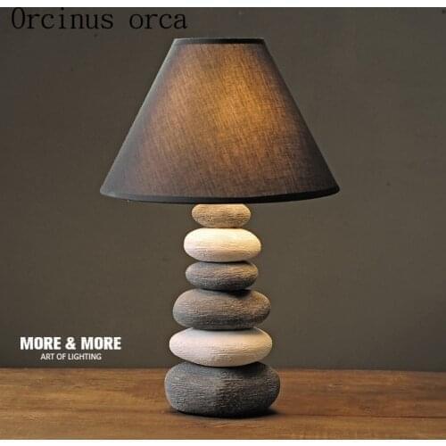 The American ceramic lamp bedroom bedside creative simple modern fashion lovely warm warm light bedside lamp