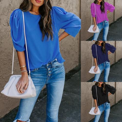 LANVIBUM Women's Plain T-shirts
