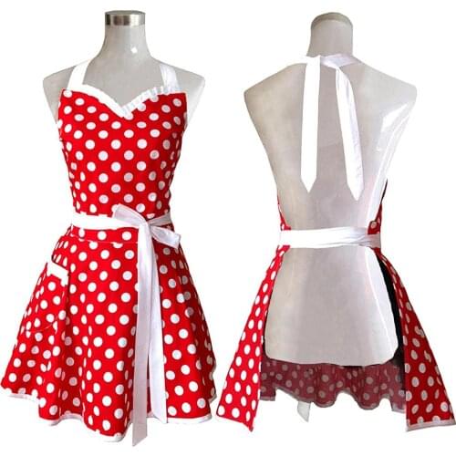 Hot selling Anti-fouling Sleeveless Ladies Apron European and American Kitchen Waist Fashion Work Clothes