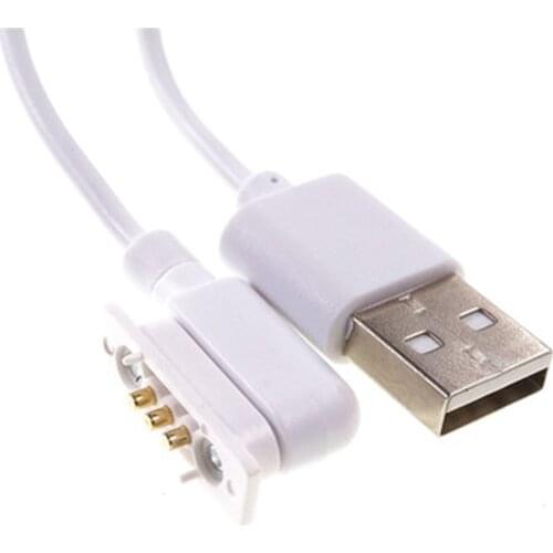 1 Piece Magnetic PogoPin Connector USB Charging Cable 3 Pin Pogo Male Female 1 Meter Length Power Magnetic connector line