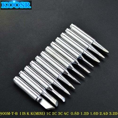 10PCS/LOTsolder Iron tip 900M-T-K.I.B.1C.2C.3C.4C.0.8D.1.6D.2.4D. for hakko SAIKE ATTEN AOYUE KUAIKE soldering rework station