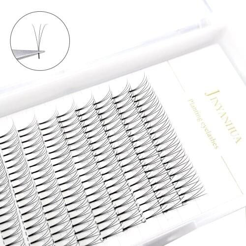Mink Eyelashes 3d/12rows Short Stem Soft Natural False Lashes Hand-Made Premade Volume Fans Individual Eyelash Extensions