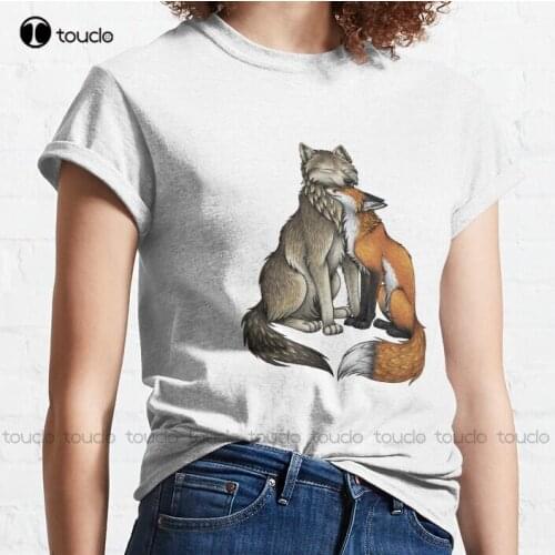 New Wolf & Fox Classic T-Shirt Boys Shirts S-3Xl Unisex