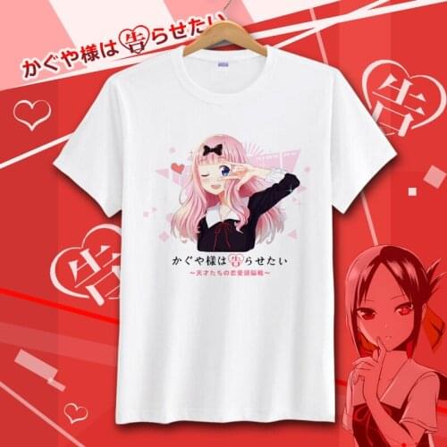 New Kaguya-sama: Love Is War Kaguya Shinomiya cosplay T-shirt Fashion Anime T-Shirt cotton Short Sleeve Tops Tee