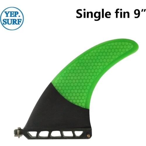 Single Longboard Surfboard Fins 1pc Fin 9" Surf Fin Green color Fin
