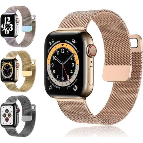 Strap for Apple Watch Band 44mm 40mm 38mm 42mm 44 Mm Accessorie Magnetic Loop Metal Smartwatch Bracelet IWatch Serie 3 4 5 6 Se