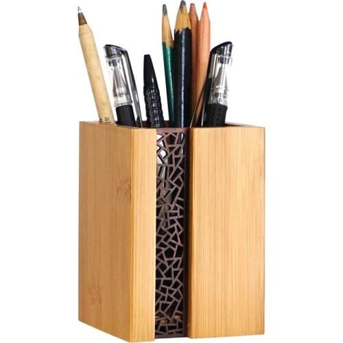 Retro Vintage Wooden Pen Holder Pen Stationery Storage Box Rack Storage Box Container School Office Hot Products