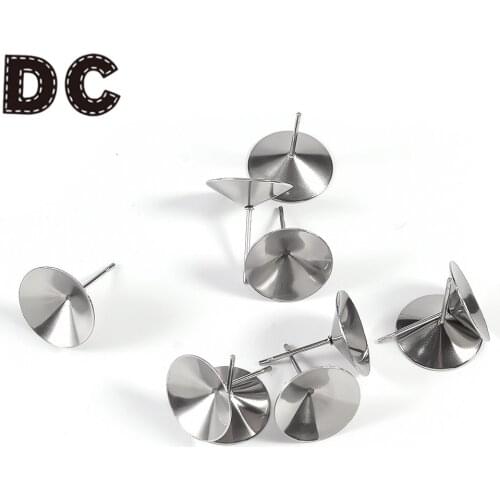 20pcs/lot Stainless Steel Stamped Cup And With Hanging Earrings Accessories For Diy Charms Earrings Jewelry Making