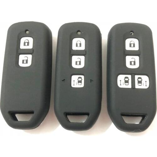 Silicone rubber smart case smart remote key guard For Honda car key n-box nbox custom n wagon none 2 3 4 button shell