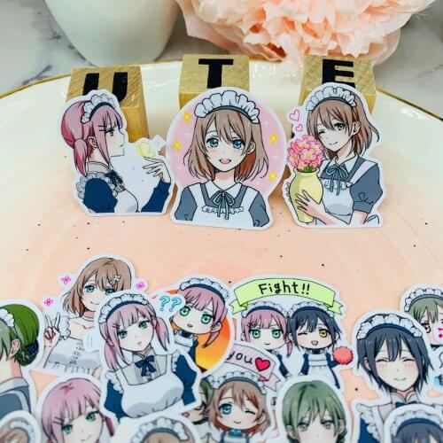 40PCS Anime maid everyday sticker skateboard notebook creative waterproof tide card decoration hamster