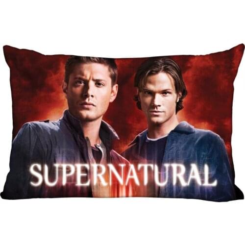 Supernatural TV Pillow Cover Bedroom Home Office Decorative Pillowcase Rectangle Zipper Pillow Cases Satin Fabric 10-10