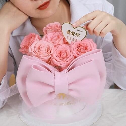 Cake Decorating Mesh Bow My Side To Protect You Around Valentines Day Cake Inserted Card Birthday Decoration