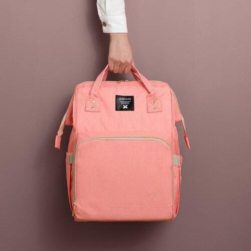 Waterproof Oxford Large Travel Bag Portable Big Back Pack Duffle Bags Multi-function Mummy Totes Women Fashion Weekend Bag Pink