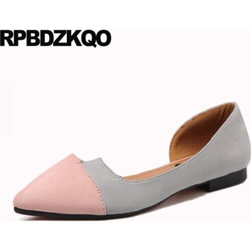 Suede Chinese Black Flats Slip On Ladies Sandals Women Footwear Pink 2017 Comfortable Pointed Toe Cheap Shoes China Rubber Sole