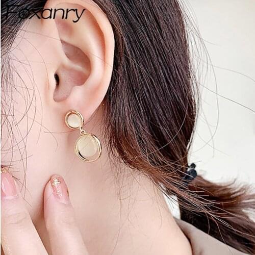 Evimi Prevent Allergy 925 Sterling Silver Trendy Earrings for Women Vintage Double Layer Water Drop Pendant Bride Jewelry Gift