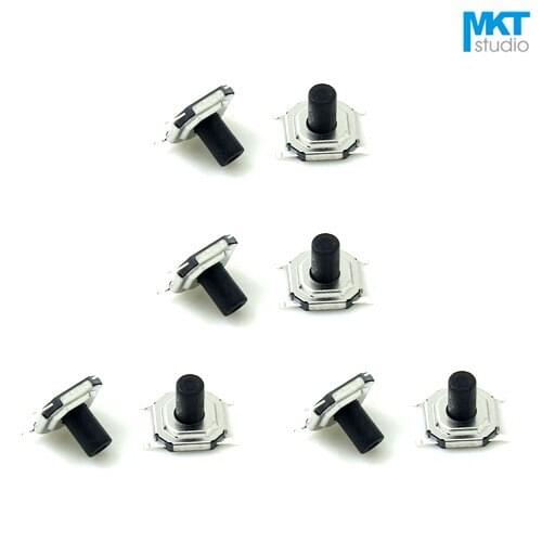 100Pcs Sample 5x5 Black Plastic Head Button 4*4*4.3mm SMD Micro Tactile Tact Electronic Switch