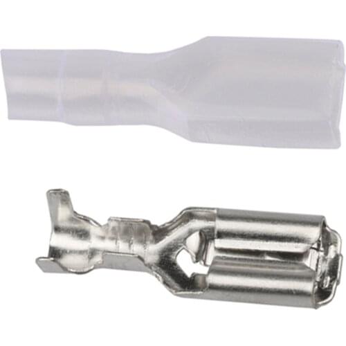 100pcs/bag 4.8 series insulated terminal with lock 0.5 Sleeve male insert Sliver color connectors car terminals 0.2-1.0mm2