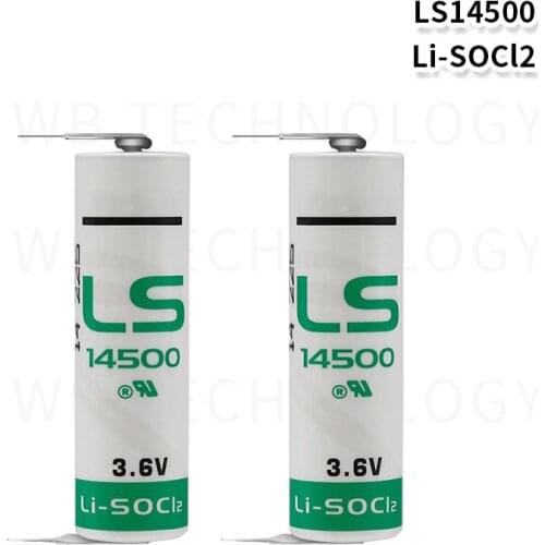 2pcs New original For Saft LS14500 14500 AA 3.6V PLC industrial automation equipment CNC machine lithium battery with pins