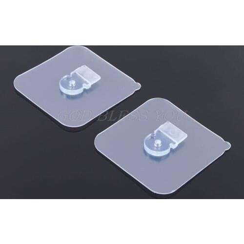 2pcs Heavy Duty Seamless Self Adhesive Hook Wall Hanger Hanging Holder kits For Picture Poster Photo Frame Clock No Drilling