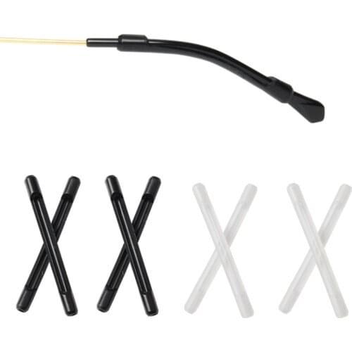 200pcs DT019 New Glasses Anti Slip Tip Optical Frame Temples Eyeglasses Silicone Temple tip Accessories black white