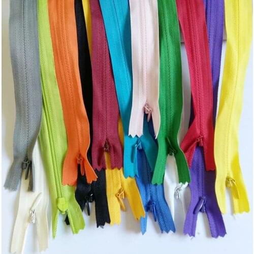 5pcs/lot 3# 60cm mix color Close-end Invisible Zipper For Cushion Dress DIY Sewing Creative Lace Zippers For Sewing Accessories
