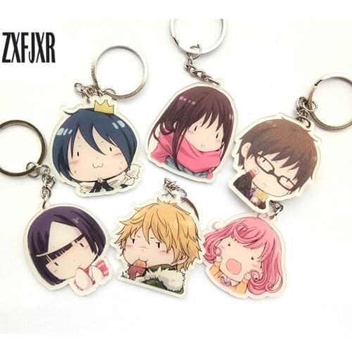 6PCS/SET Noragami Aragoto Nora Yukine Iki Hiyori Ebisu Kofuku Super Cute Pendant Keychain Portachiavi llavero Keyrings