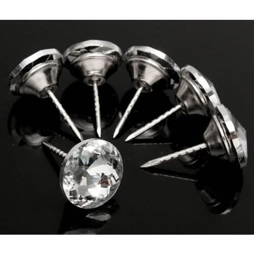 6000PCS/LOT) 18mm & 25mm Nail Prong Crystal Buttons Redbud for Headboard Sofa Upholstery