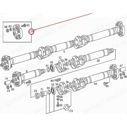 Car Drive shaft glue E 260mer ce des-be nzE 300 Drive shaft suspension Universal joint plate Universal joint interface glue