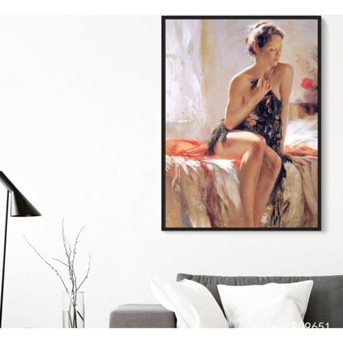 No frame impression figures sexy woman canvas printings oil painting printed on cotton hotel cafe wall art decoration picture