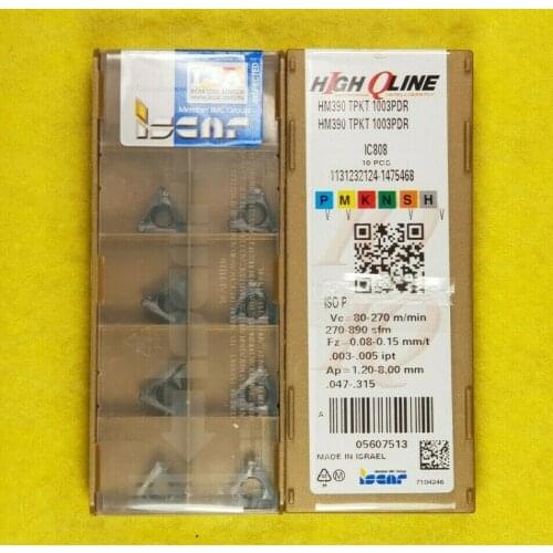 10 PCS CARBIDE INSERT HM390 TPKT 1003PDR IC808