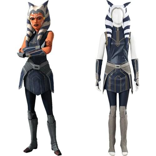 Star Cosplay Wars: Clone Wars Season 7 Ahsoka Tano Cosplay Costume Women Girls Outfit Halloween Carnival Costumes