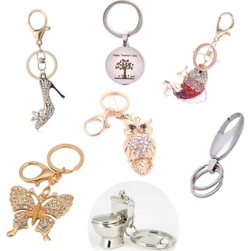 Beautiful Butterfly Keychain Glittering Full Rhinestone Alloy Key Chain For Women Girl Car Bag Accessories Fashion Key Ring