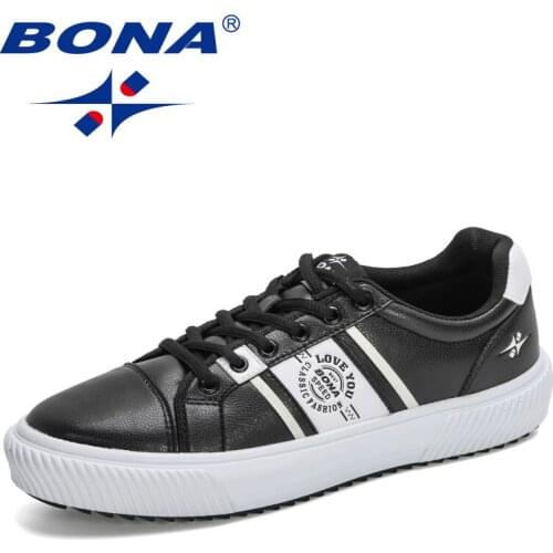 BONA 2021 New Designers Trendy Casual Shoes Men Korea Style Leisure Sneakers Man Non-slip Footwear Vulcanized Shoes Mansculino