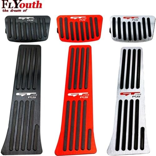 For Kia New K5 2020-2021 Aluminum Alloy Pedals Cover No Drilling Aluminum Brake Accelerator Pedal Cover