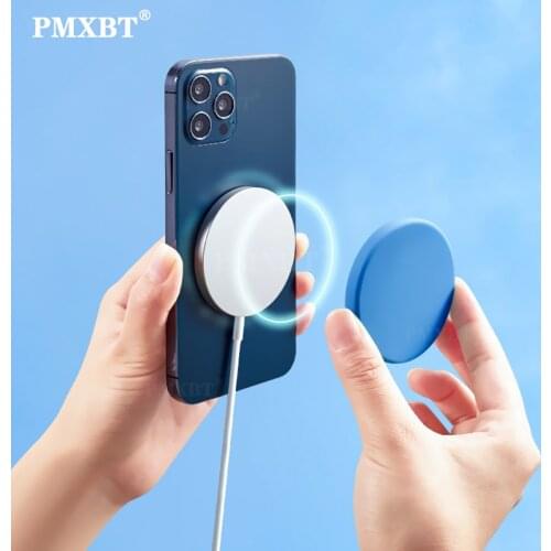 Candy Color Case For Magnetic Wireless Charger Soft Silicon Back Cover For iPhone 12 Pro MAX 12MINI Wireless Charger Accessory
