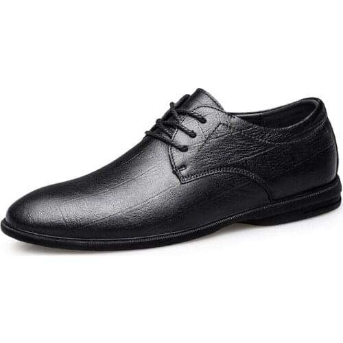 Large size 47 Genuine leather shoes Men Dress shoes Business office shoes Black formal shoes for men flats zapatos de hombre