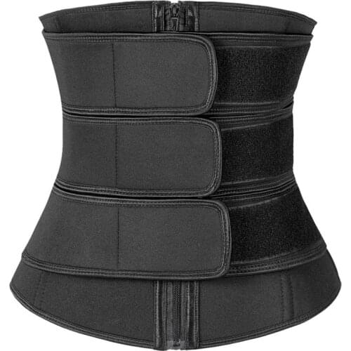 Men Neoprene Waist Trainer Shaper Slimming Belt Cincher Weight Loss Tummy Control Corset Shapewear Underwear Sweat Trimmer Black