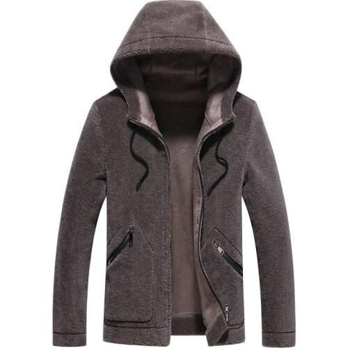 2020 New Granular Wool Fur Winter Coat Men Double-sided Wearable Real Granular Wool Fur Jackets Fashion Men Clothes