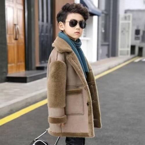 Fashion New Full Sleeve Autumn Winter Thicken Boys Coat Windproof Warm Childrens Jackets For 6-14 Yrs Kids Clothes Outwear