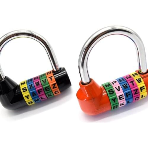 MMS63-1 new Zinc Alloy 5 group letter code padlock Multicolor used for door bicycle or boxes