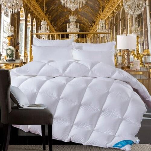White/Pink/Yellow goose down couette Winter Comforter Duvet Twin/Full Size Blanket Quilt 150X200cm/180x220cm/200x230cm/220x240cm