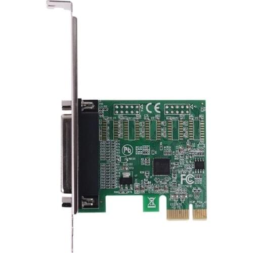 Parallel Port DB25 25Pin PCIE Riser Card LPT Printer to PCI-E Express Cards Converter AX99100