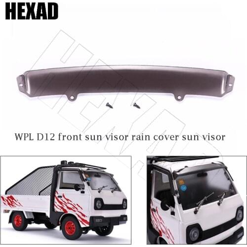 Front Sun Visor Rain Cover Sun Visor Decoration Accessories Suitable For WPL D12 1/10 Remote Control Car Upgrade Parts