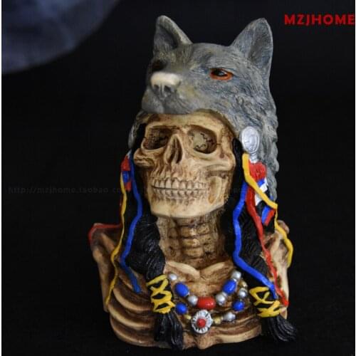 Skeletal Decoration Wolves Ngau Tau Eagle Owl role Skeleton character ornaments(A333)