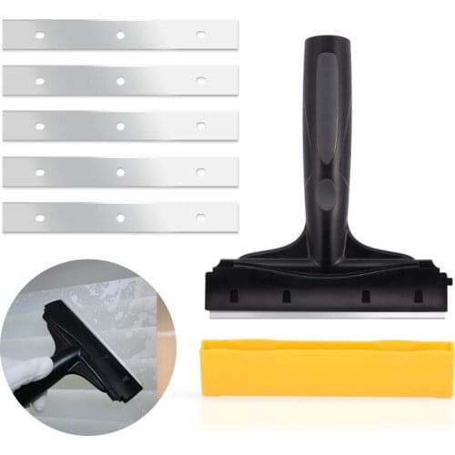 EHDIS Tint Foil Film Car Cleaning Squeegee Wrap Stick Glue Remover Double Edge Stainless Steel Blade Scraper Window Tinting Tool