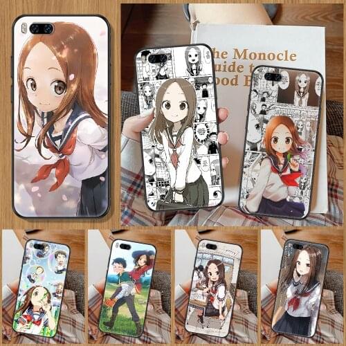 Karakai Jouzu No Takagi san Phone Case For Xiaomi Mi Note 8 9 10 11 9T 10T A3 Lite Pro Ultra black silicone back trend