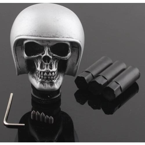 Universal Skull Helmet Ball Style Car Manual Gear Shift Knob Stick Shift Lever Transmission Gear Shift Knob Shifter Lever